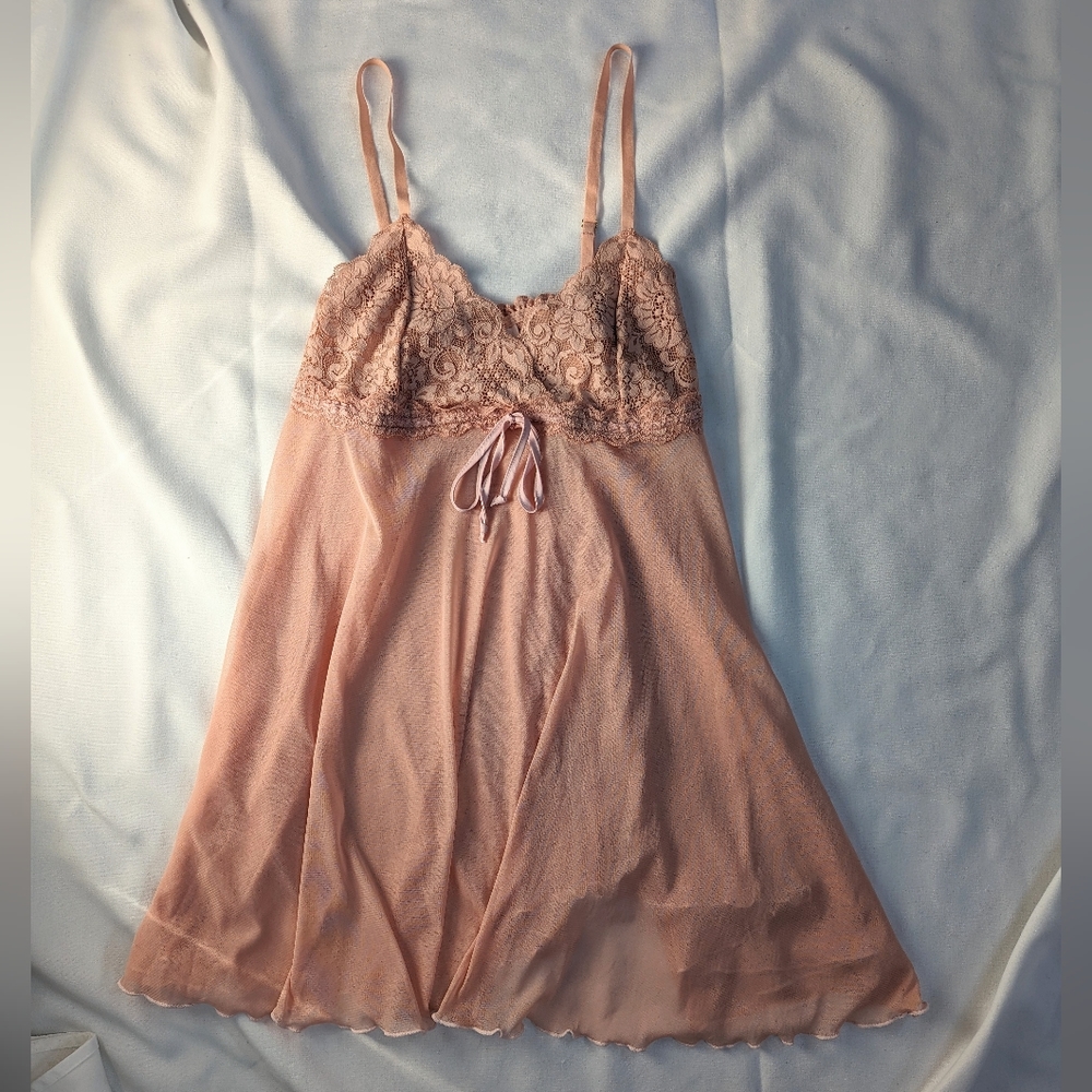 Copper Rose Sheer Mesh Doll Slip Medium